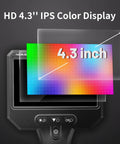 Ultra Slim 3.9mm Endoscope Camera With Light 1920P HD Borescope Inspection Camera With 4.3 Inch IPS Screen shown close-up
