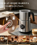 Electric Milk Frother And Steamer With Detachable Stainless Steel Jug For Hot And Cold Foam 4 In 1 Automatic Milk Warmer