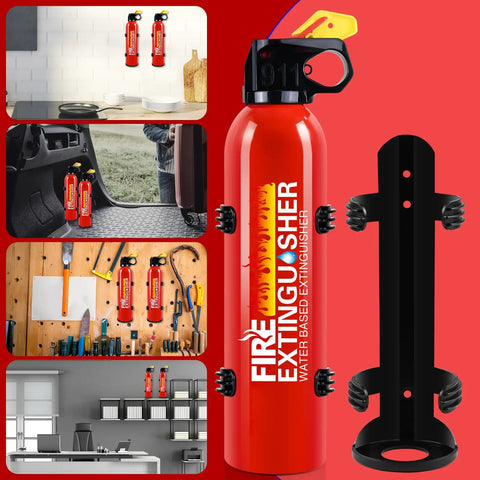Portable Mini Fire Extinguisher 2 Pack With Durable Wall Mount Bracket Emergency Grab Bag Essentials For Home And Auto Slam Down Tiny Sparks And Save Your Ride Today