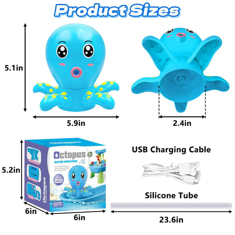 Dimensions and accessories of Octopus Battery Powered Water Table Pump For Backyard Outdoor Sand And Water Table Play