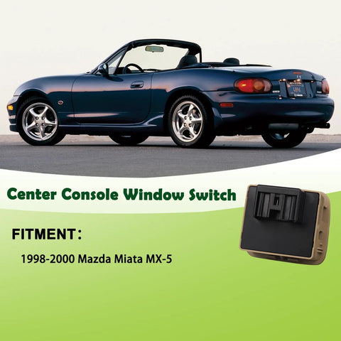 Center Console Auto Power Window Switch Tan Ride-Ready For Mazda Miata MX-5 1998 1999 2000 Up Down Function Direct Fit Replacement