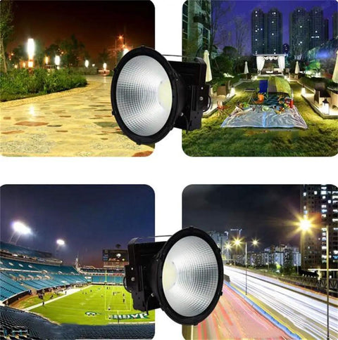 High Output Rechargeable Led Floodlight For Outdoor Job Sites Hardened Aluminum Housing Ip66 Waterproof Work Lamp in various outdoor settings.