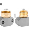 Durable Aluminum And Zinc Garden Hose Coupling Kit For Five Eighth And Three Quarter Inch Hoses, Male And Female Fittings