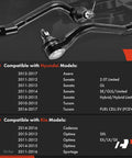 Front Outer Tie Rod End Fits Hyundai Sonata Tucson Azera And Kia Sportage Optima Replacement Steering Tie Rod For 2011 2012 2013 2014 2015 2016 2017 Models Durable Performance For Your Ride, black metal steering part shown with ball joint