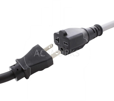Top Tier One Foot 12 3 Awg Electric Vehicle Charging Adapter Plugging Standard Household Outlet Directly Into Nema 6 20 Receptacle Close-up