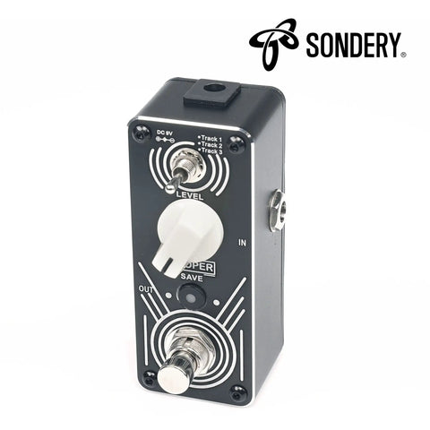Triple Loop Pedal With Three 30 Minute Tracks, USB Transfer Per Track, Unlimited Overdubs, True Bypass, front view