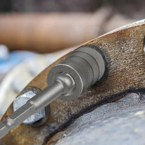 32 Piece Bolt Extractor Socket Set For Removing Damaged Rusted Bolts And Nuts With 1/4 Inch And 3/8 Inch Adapters in action