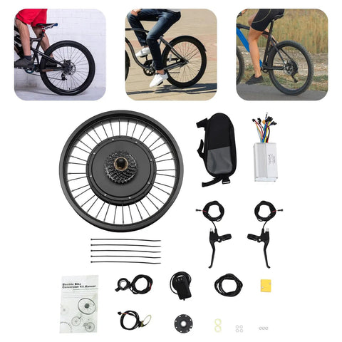 Boost Your Ride With A 1000W 20 Inch Rear Wheel Electric Bike Conversion Kit Equipped With PAS And LCD Display, Complete Kit
