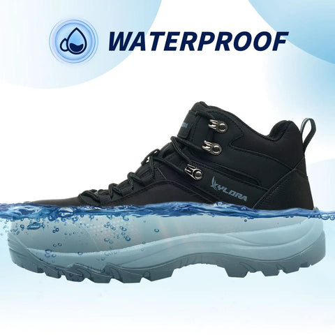 No Nonsense Waterproof Mens Steel Toe Work Boots Slip Resistant Construction Sneakers Wide Width Lightweight Durable Safety Shoes Built Tough For The Daily Grind Black