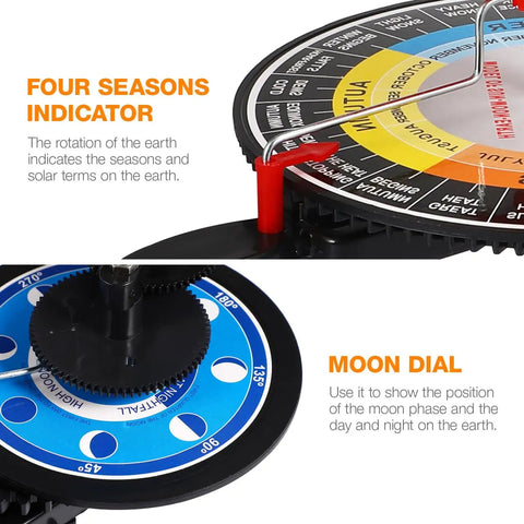 Solar System Model Kit Showcases How Earth And Moon Revolve Around The Sun For Teens And Students A Hands On STEM Science Experiment Teaching Tool For Astronomy Education, four seasons and moon dial