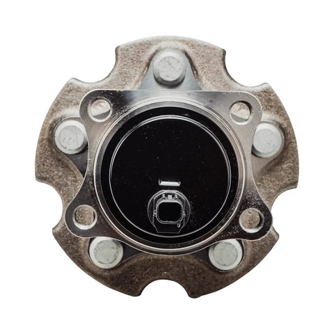 Pair Rear Wheel Bearing Hubs for Toyota C-HR RAV4 Corolla iM Lexus HS250h NX200t NX300 NX300h Scion tC iM 2 Wheel Hub Bearings Assembly Replacement Direct Fit Durable Sealed Bearings, top view, showing flange and bolts.