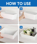 Step-by-step guide using Six Pack Of Large Slatwall Storage Bins White PVC Slatwall Containers for organizing garage items.