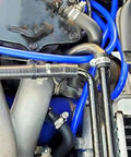 Top Notch 6-Pack 5FT High Performance Black Silicone Vacuum Tubing Hose Kit For Cars With 1/8 To 3/8 Inch Sizes And Tough High Heat Resistant Lines Built To Last. Blue silicone vacuum hoses installed in a car engine bay