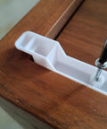 False Front Connector And Cabinet Clips Set For Four And A Half Inch Opening Drawers ABS installation view