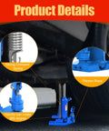 Heavy Duty Hydraulic Toe Jack Heavy Hitter Machine Lift Built Like A Tank With Heat Treated Steel 20 Ton Capacity shown with strong spring and thick base.