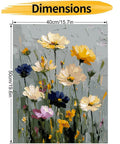 Paint By Numbers Kit For Adults Beginners Wildflowers On Canvas DIY Acrylic Or Oil Easy Step By Step Painting 50x40 cm