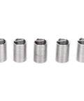 Heavy Duty Pro Grade 20 Piece 304 Stainless Steel Wire Thread Inserts Kit M12 x 1.25 Helicoil Style Sleeves arranged in a row