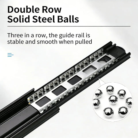 Soft Close Drawer Slides 20 Inch Heavy Duty 1 Pair Rugged Steel With Dual Ball Bearings For Smooth Quiet Opens And Long Lasting Durability Ideal For Kitchen Cabinets Dressers And Garage Drawers double row steel balls