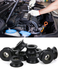 10 pcs black nylon-coated deep U-shaped roller pulleys with metal bearings (608ZZ)