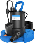 Badass High Power Automatic Pool Cover Pump With 3500 Gph Flow Submersible Sump Motor for ponds, detailed view with hose.