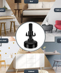 Heavy Duty Adjustable Furniture Leveling Feet Set Ten Pack With T Nut Kit Three Eighths Inch Sixteen Thread Leg Levelers
