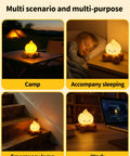 Lit Campfire Night Light Portable Flameless Candle with White Noise for kids, indoor outdoor decor, bedside, desk, stairs.