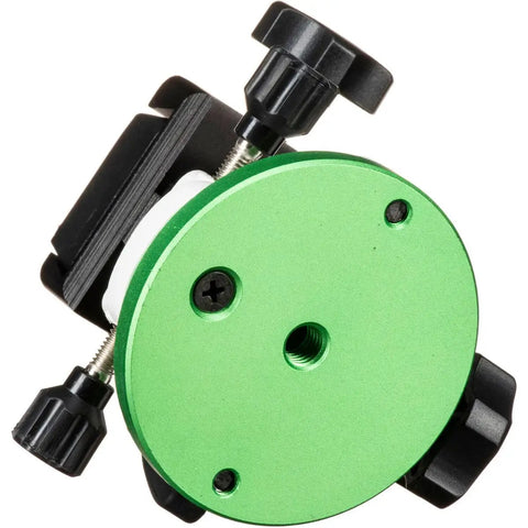 Star Adventurer Latitude EQ Base Polar Alignment System with green circular plate, knobs, and internal gearing visible.