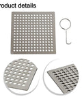 Hair Catcher Filter for Bathtub 9.4cm Steel Hair Catcher Filter(9.4cm) shown with dense holes and a hook, ideal for preventing clogs.