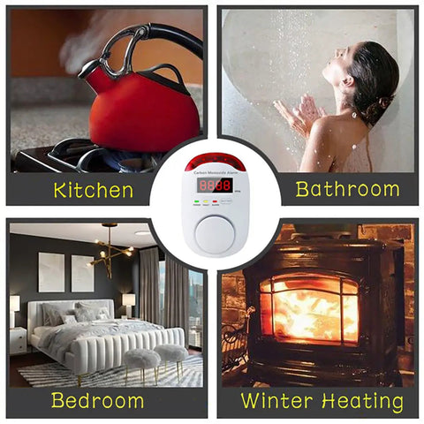Portable Carbon Monoxide Detector 2 Pack For Travel And Home Plug In Wall With LED Digital Display Voice Alert Easy Plug And Play CO Alarm Sensor For Safety On The Go in various environments