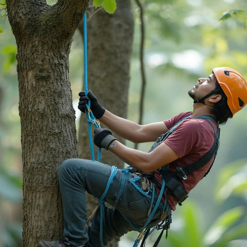 Heavy Duty 3/4 By 50 Foot Double Braided Polyester Arborist Rigging Rope Built Like A Tank For Tree Climbing Rigging And Yard Hauling Delivers Zero Stretch