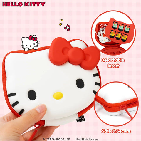 Hello Kitty Nintendo Switch Cartridge Case Zip Storage Wallet 36 Game Capacity With 12 Slots For 3 Cartridges Each