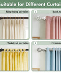 Built Tough Telescopic Curtain Rod Adjusts From 32 To 58 Inches compatible with ring-hung and grommet curtains.