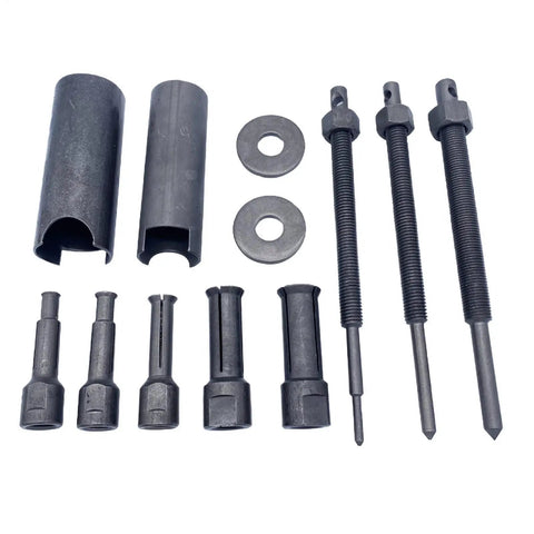 Ultimate Beast Mode 12 Piece Universal Bearing Puller Kit For Wheel Inner Hole Extractor And Crankcase Transmission Fix Heavy Duty Roadside Repair Set Includes Portable Storage Case For Fast Slick Quick Removal Essential Garage Equipment, 12-piece steel tools