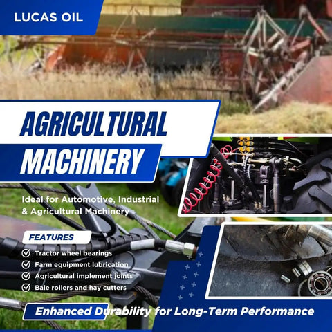 Agricultural machinery with heavy duty red lithium complex grease for high pressure joints and machinery 14 oz tub pack of four
