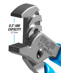 Close up of 4.5 Inch Slip Joint Pliers With Straight Jaw Tongue And Groove Hardened Steel Construction PERMALOCK Fastener