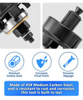 Wheel Bearing Puller Tool Kit For Motorcycles 0.75 Inch 1.0 Inch And 25mm Bearings ABS Or Non ABS Fits 2000 Through 2025 Models Easy Install And Removal With Durable Alloy Construction, includes corrosion-proof steel material.