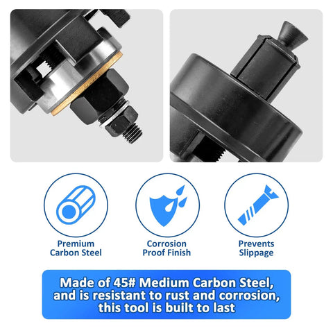 Wheel Bearing Puller Tool Kit For Motorcycles 0.75 Inch 1.0 Inch And 25mm Bearings ABS Or Non ABS Fits 2000 Through 2025 Models Easy Install And Removal With Durable Alloy Construction, includes corrosion-proof steel material.