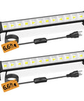 40W LED Shop Lights With 6 Foot Cord And Easy Switch 5400 Lumens Daylight 6000K Crankin Bright Plug In Garage Light For Garage Workbench And Warehouse Energy Saving Up To 80 Percent Wide 120 Degree Beam 2 Pack shown in package