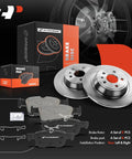 Rear Solid Disc Brake Rotors With Ceramic Pads Kit For Ford Fusion 2013-2020 And Lincoln MKZ 2013-2016 Hybrid
