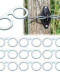 10 Piece T Post Gate Hook Set For Electric Fence High Tensile Ranch Farm And Property Heavy Duty Eyelet And Pin Lock Insulator Kit