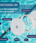 Polaris Zodiac 280 Replacement Parts Kit Beefed Up Wheel And Bag Accessories labeled components diagram