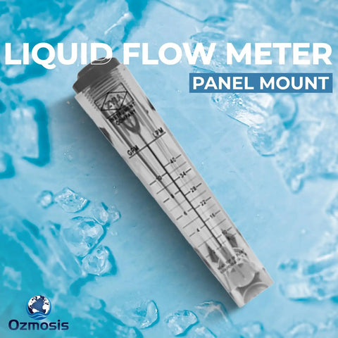 Industrial Water Flow Meter 2-10 GPM 8-40 LPM Panel Mount Rotameter 3/4 MNPT built for water flow reading