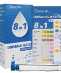 8 In 1 Home Water Testing Kit For Tap And Well Water Detect Lead, pH, Alkalinity, Hardness, Copper, Nitrate, Nitrite, And Chlorine, Includes 5 Independent Bags For Easy Sampling And Accurate Results box and test strips