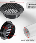 6 Inch Stainless Steel Round Air Vent Cover With Built In Fine Mesh For Soffit Exhaust Ventilation in Kitchen Bathroom Garage Office Warehouse