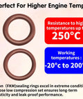 20 Pack Three Eighths Inch Viton O Rings With Two Inner Sizes 9.2 By 2.4mm And 10 By 2mm For Quarter Inch Quick Couplers And Hydraulic Systems Easy Swap Heavy Duty High Temperature FKM Sealing Washers in temperature range