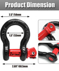 Rugged Half Inch D Ring Shackles With Screw Pin Zinc Plated Rustproof Build 2 Pack Of Heavy Duty Towing Hardware dimensions 2.3x2.69 inches