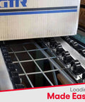 Box on Heavy Duty Roller Conveyor System With Galvanized Steel Rails And Staggered Skate Wheels For Pallets And Cargo On Trucks And Trailers