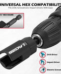 Five Piece Wing Nut Driver Set With Magnetic Aluminum Storage Rail Includes 10mm 12mm 14mm 16mm 18mm Metric Sizes And Quarter Inch Hex Shank Bits A Handy Pro Grade Kit shown with drill driver