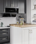 Modern kitchen with 30 Pack 5 Inch Cabinet Pulls With 3 Inch Hole Centers Zinc Alloy Handles In Brushed Nickel Finish
