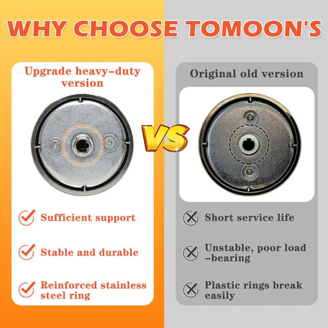 Upgrade comparison of stove knob replacement kit 5 pack for gas range oven cooktop controls vs original version.